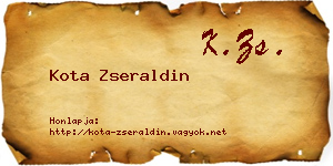 Kota Zseraldin névjegykártya